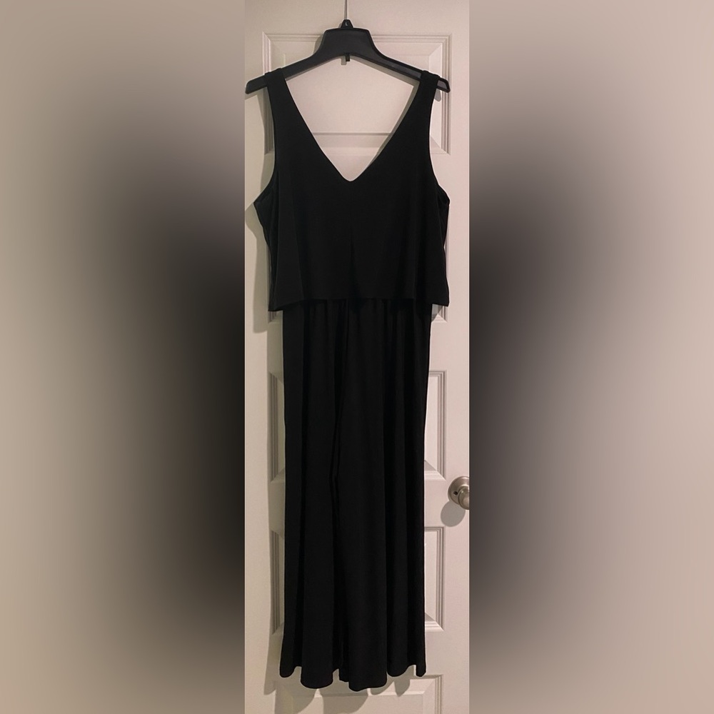 Elegant Black Tiered Jumpsuit for Night Out